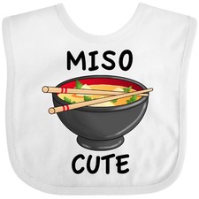 Inktastic Miso Cute With Miso Soup Baby Bib Children Adorable Toddler For Food