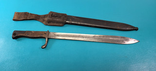 WWI German Model 1898 /05 Butcher Bayonet Scabbard & Leather Frog TR1770
