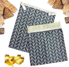 2 Pack Reusable Beeswax Bread Bags for Sourdough - 12.6” x 16.3” Extra Large ...