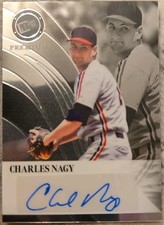 2024 Leaf Press Pass Premium Retro Auto 46/49 Charles Nagy #RA-CN1 Auto