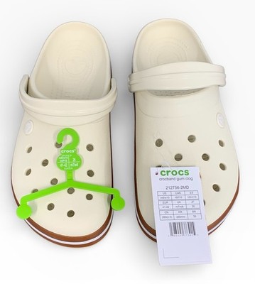 Crocs Unisex Adult Crocband Gum Clog, Tan (Men  8 / Women 10), P/N: 212756-MD