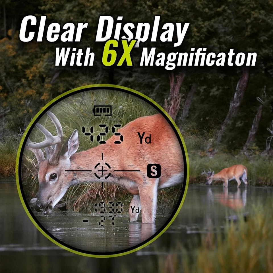 Telémetro TIDEWE 700Y Camuflaje Caza 6X Láser Recargable Impermeable con Estuche Foto 4 de 4