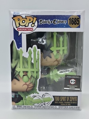 Funko Pop Black Clover Yuno Spirit Of Zephyr 1685 Chalice CC Exclusive+Protector