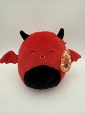 Dante 8" Red Devil Bat Demon Fuzzy Belly Squishmallow Plush Halloween 2023 NWT