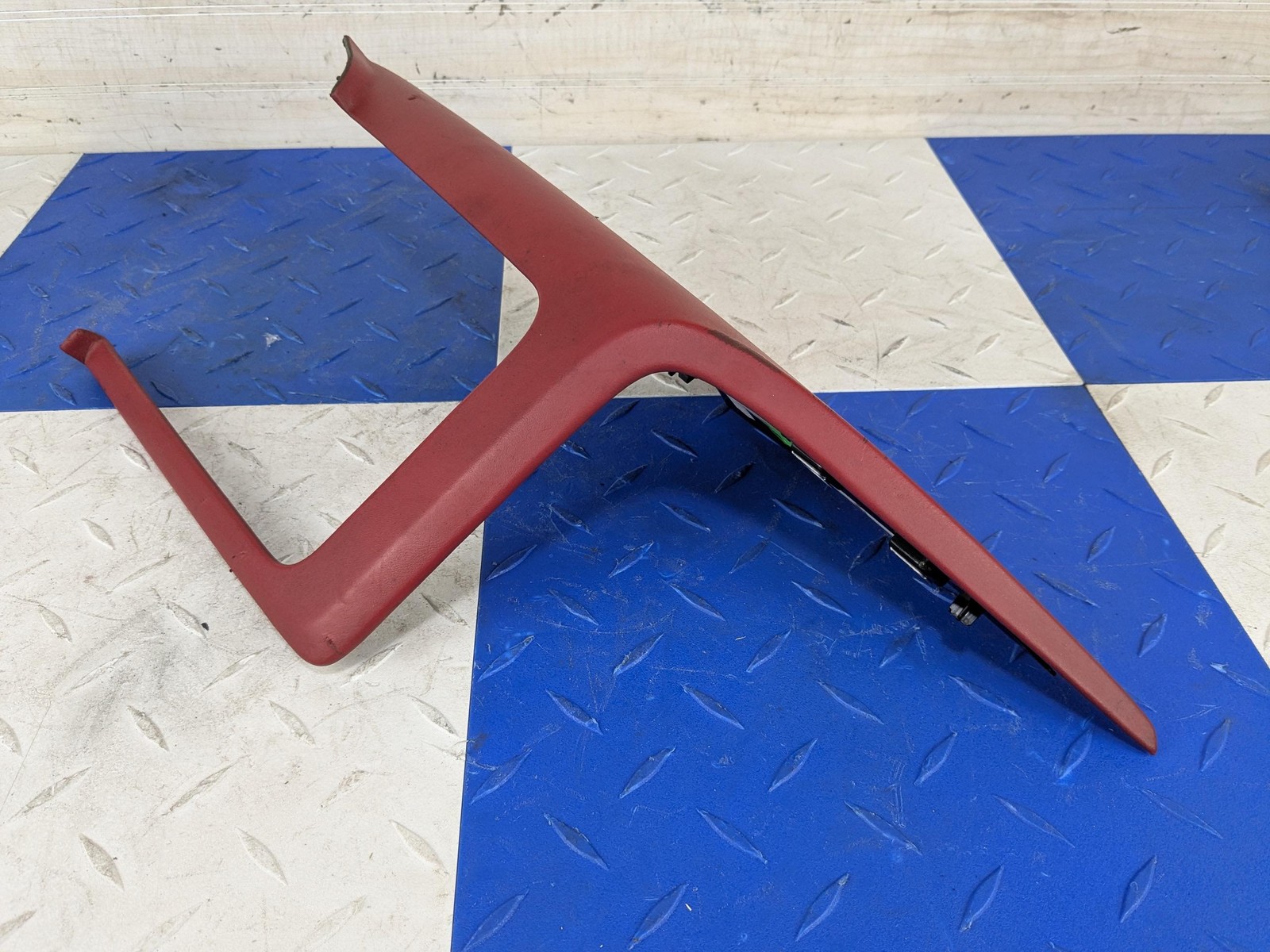 2017-2023 Audi R8 OEM Center Console Trim Panel Red Leather 4S1863041J BLEMISHES