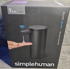 Simplehuman Rechargeable Sensor Pump 9oz Liquid Soap Dispenser Black *BRAND NEW*