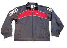 Vintage Adidas Zip Up Jacket Big Boys Size Large Gray And Red 90  s Jacket