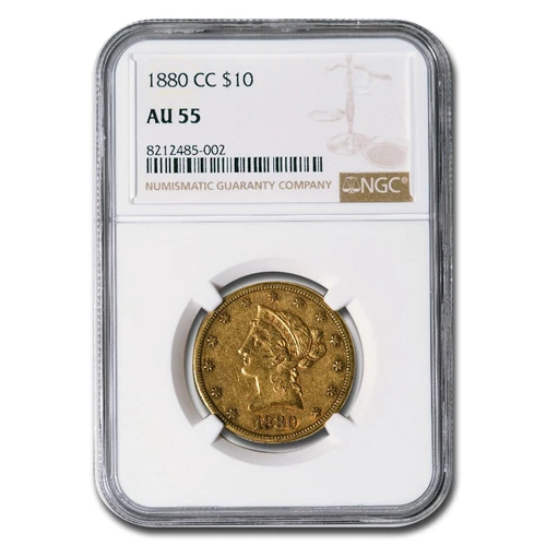 1880-CC $10 Liberty Gold Eagle AU-55 NGC