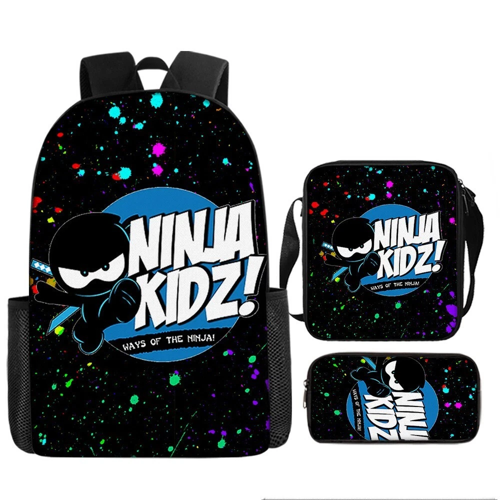 Ninja Kidz Backpack Set, School Backpack, Lunch Bag, Pencil Case
