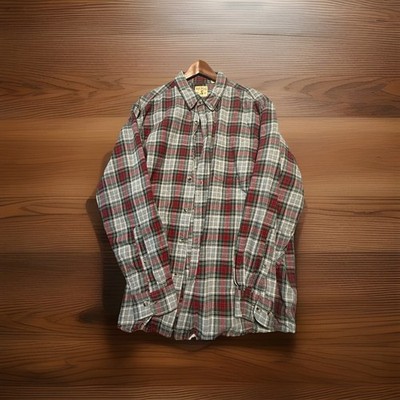 Red Head Brand Co. Men's 2XL Long Sleeve Shirt Plaid Green/White/Red 100% Cotton
