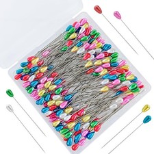 200Pcs Colorful Pearl Head Sewing Pins 2.1" for Crafts  DIY