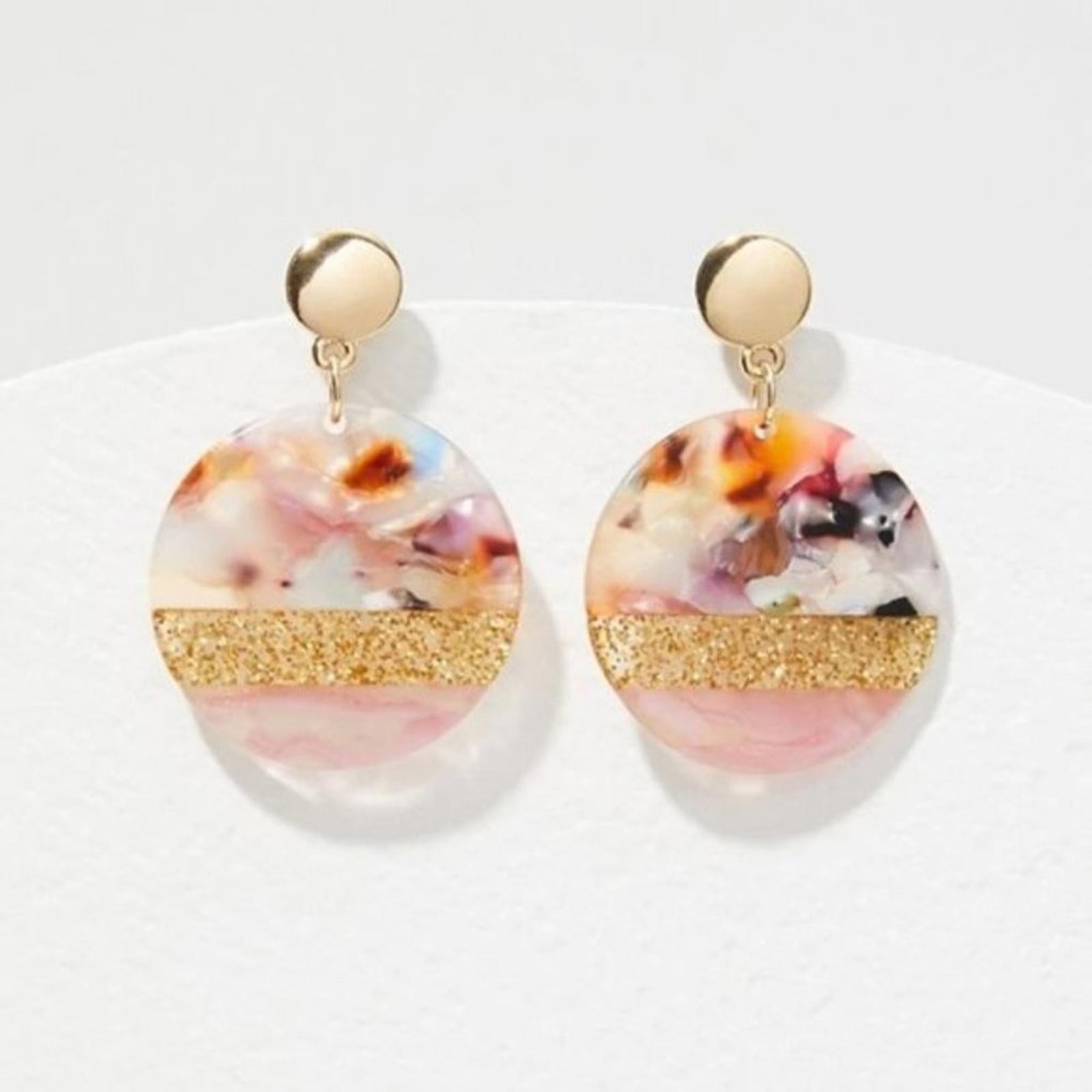 LOFT Glitter Resin Drop Earrings