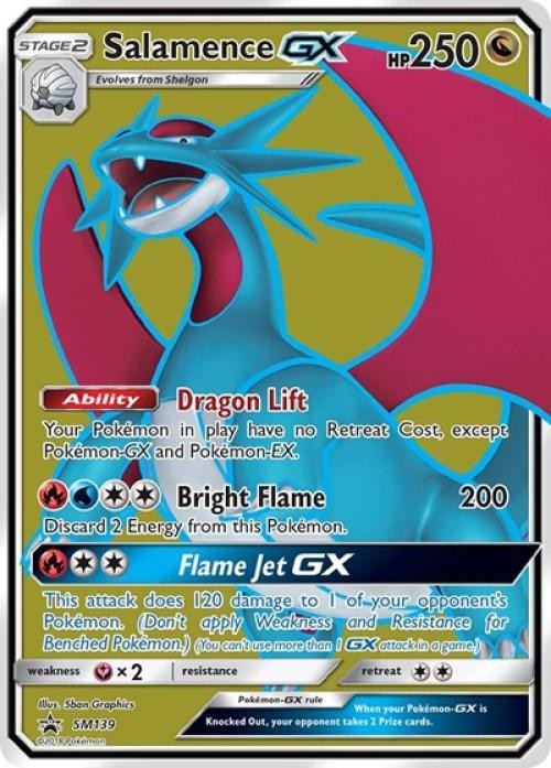 Pokemon Salamence GX - SM139 NM 1st Edition Normal SM Promos