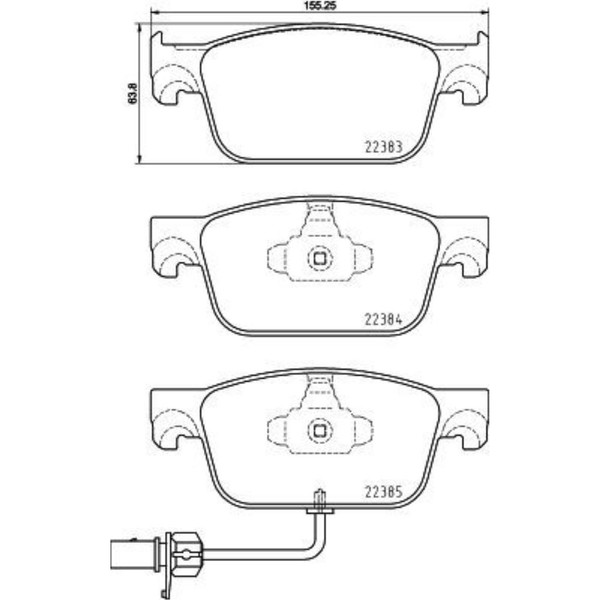 Brembo BremsbeläGe Bremsbelegsatz Vorne System ATE FüR Audi A4 Avant-image