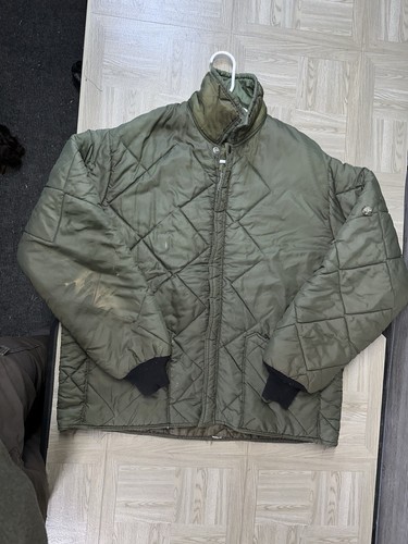 Air Force Flyers Military Zip Quilted Jacket OD Green Military Vintage Tactical - Picture 1 of 14