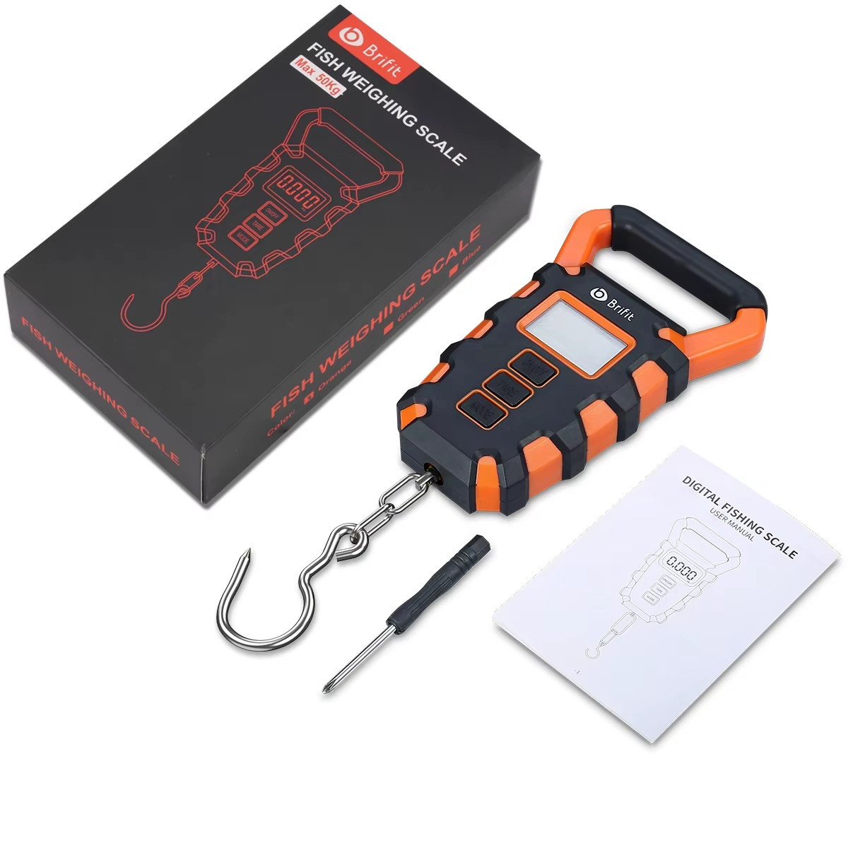 50KG Digital Fishing Scale with Ruler Portable Travel Luggage Weighing Scale Dig — image 3