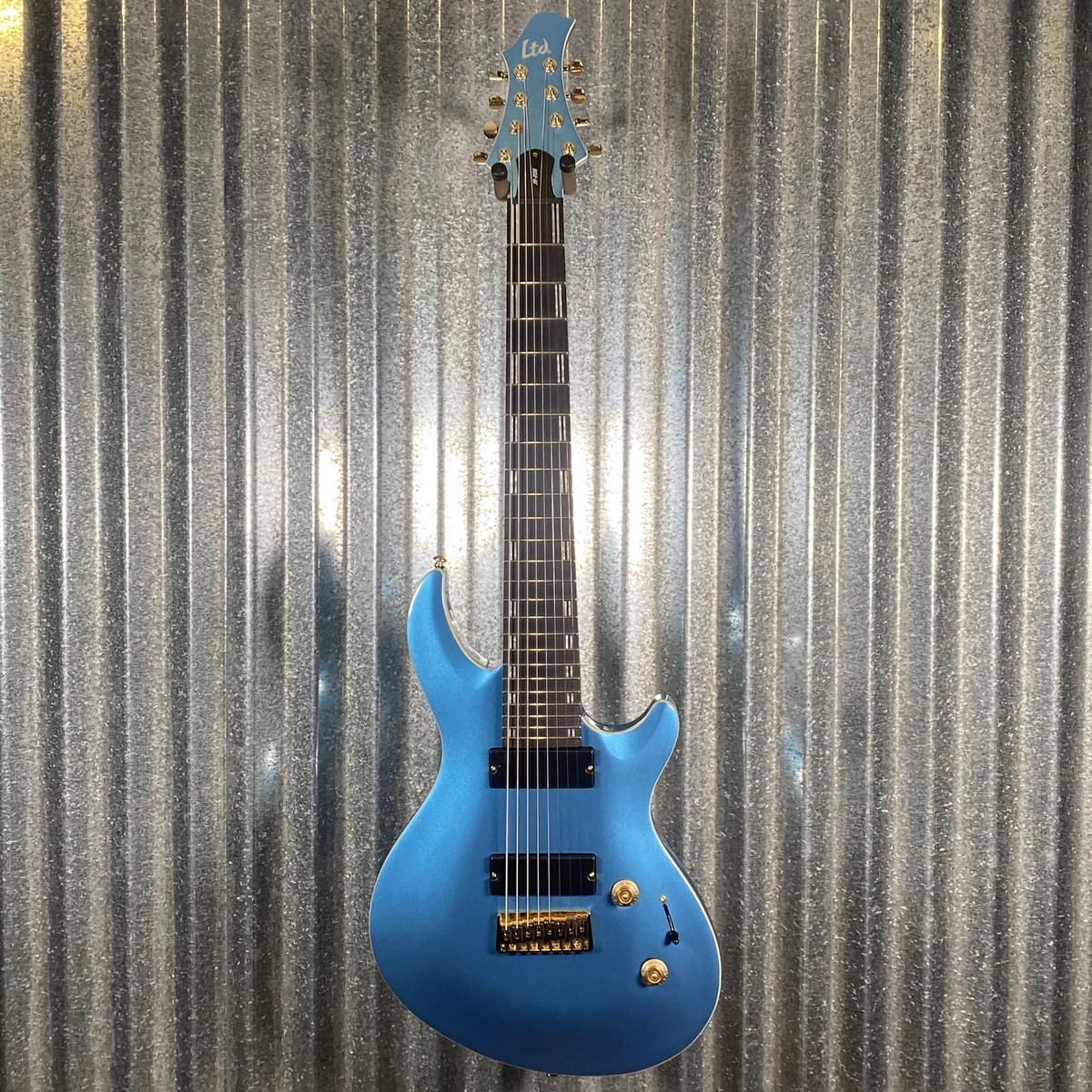 ESP LTD JR-208 Javier Reyes 8 String Pelham Blue Baritone Guitar