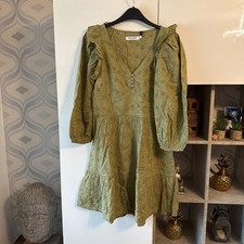 Olive Naf Naf Summer Dress Size 6 New with Tags Mid Sleeve