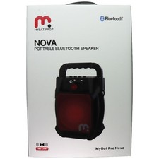 MyBat Pro Nova Series Portable Bluetooth LED Speaker - Black / Red RSKUSU011R 