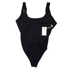 GOOD AMERICAN Black Ribbed Tank Bodysuit Size 2 GB0299