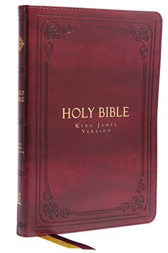 KJV, Thinline Large Print Bible, Vintage Series, Leathersoft, Burgundy, Red Let - Image 4