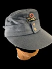 VINTAGE WW2 GERMANY MILITARY MOUNTAIN FIELD CAP HAT Grey Wool