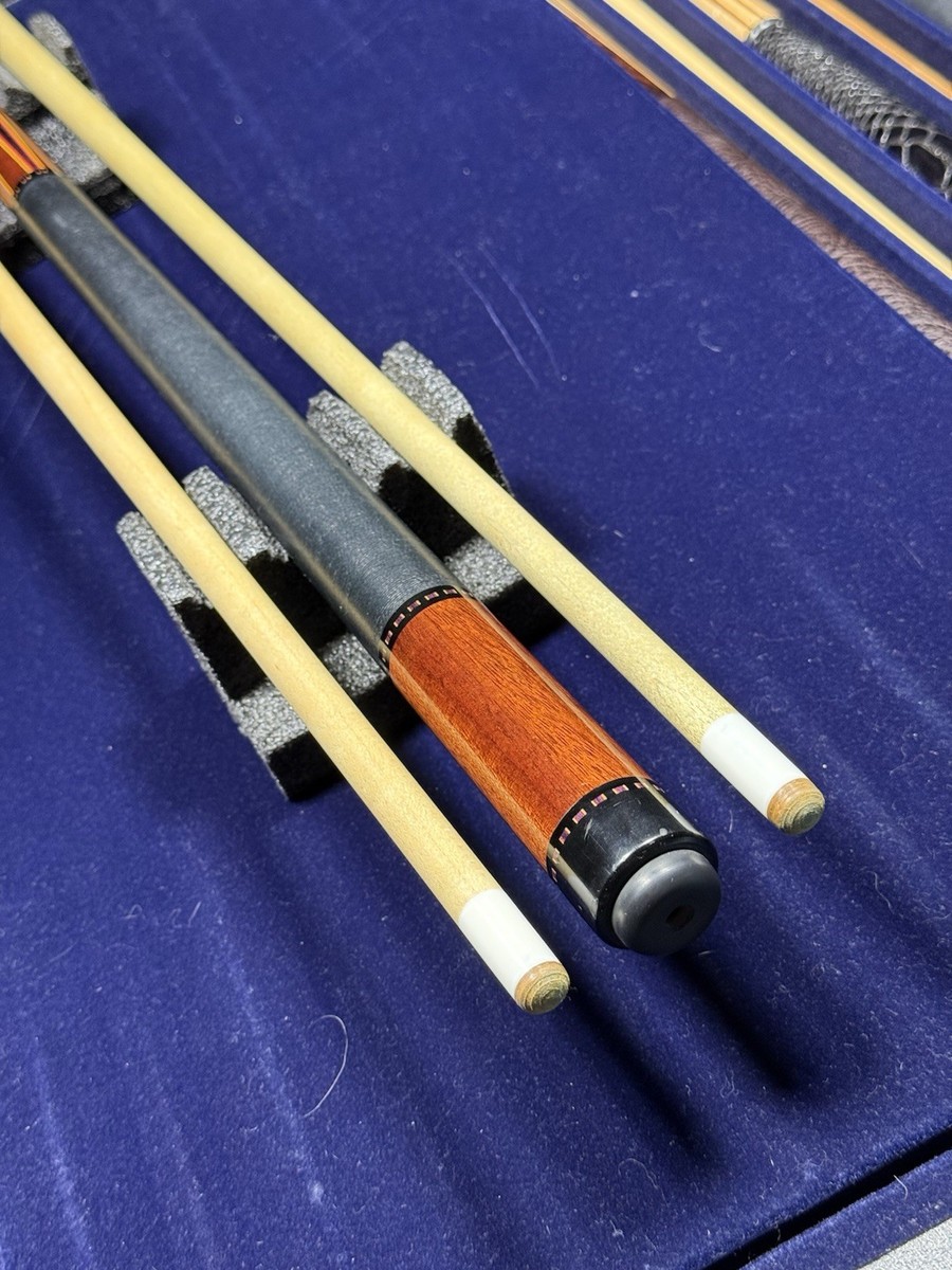 Andy Gilbert Custom Pool Cue- 5 point Bloodwood & Ebony natural