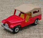 1977 Matchbox Superfast w/box red JEEP CJ6 tan roof #53 England LESNEY Mint