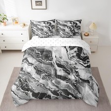 Marbling Comforter Set with Sheets Full Size Geometric Bed in a Bag for Boys ...
