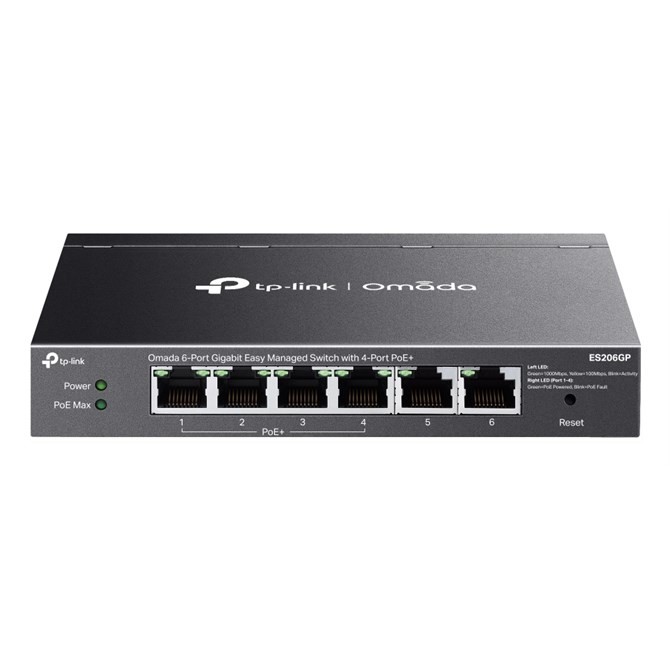 TP-Link Omada ES206GP Network Switch Managed Gigabit Ethernet 10/100/1000 Power