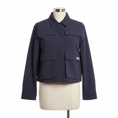 Halfdays Nan Field Jacket Navy Blue XL Hiking Gorpcore Trail Utility Cargo Women