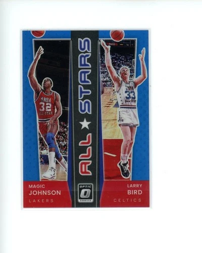 2021-22 Panini Donruss Optic All-Stars Blue #13 Magic Johnson Larry Bird #d 3/49