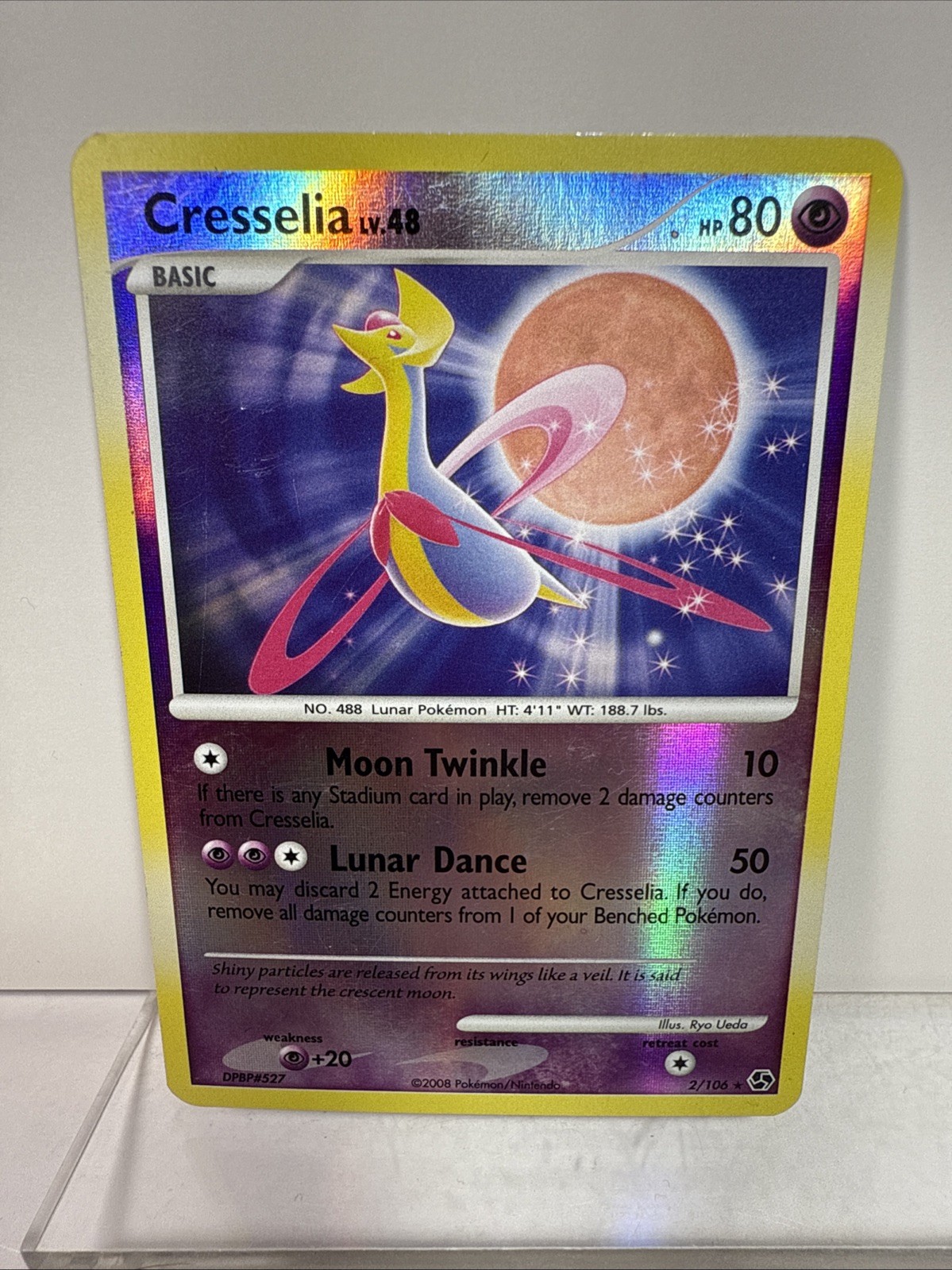 Cresselia Pokemon TCG 2/106 Great Encounters Holo- HP