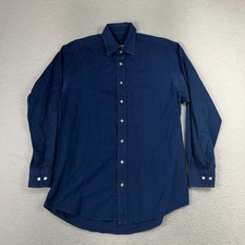 Burberry London Shirt Mens Medium Blue Button Down Long Sleeve Dress Preppy USA 