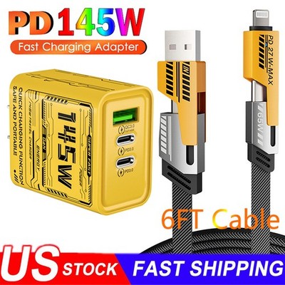 145W Type C Wall Charger,Super Fast Charging Cable For OnePlus 9Pro 8pro 7pro