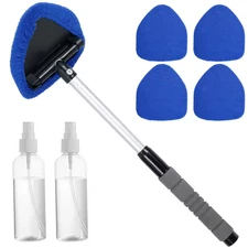 Windshield Cleaning Tool Kit Car Window Glass Wiper Cleaner Brush Pad Extendable
