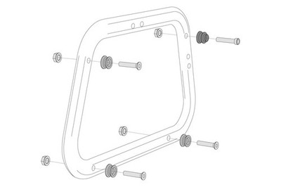 SW-Motech Adapterkit für EVO Kofferträger Für AERO ABS Seitenkoffer Montage v...