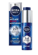 NIVEA MEN Anti-Age 2 IN 1 Power Moisturiser SPF 30 Reduces Wrinkles 50ml New