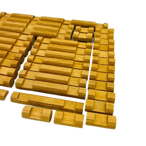 36 Lincoln Logs Light Whitish Faded Brown Color Wood Replacement Parts - Picture 4 of 5