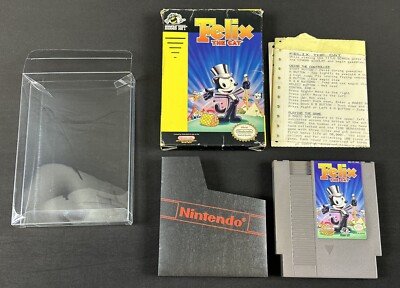 RARE Felix the Cat (Nintendo System NES, 1992) Authentic & Tested Game w/ Box