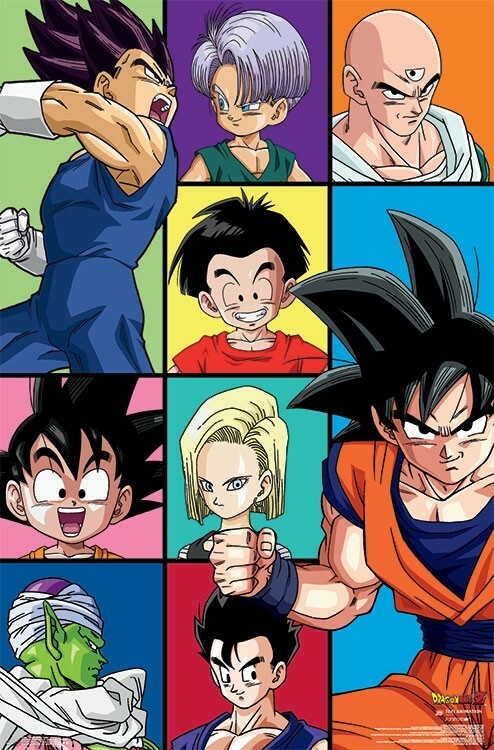 Dragonball Z Poster Grid Full Size Brand New Rolled Sealed USA