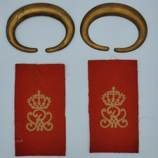 Original Imperial German Wurttemberg WR Epaulette Set IR 120 Kaiser Wilhelm Pair