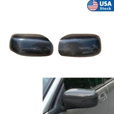 Left Right Carbon Fiber Mirror Covers For Subaru Impreza WRX STI GDA GDB 2004-07