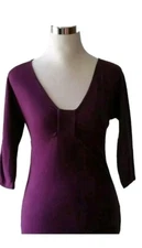 Velvet by Graham Spencer Women Tunic 100% Cotton Purple Size Small 4-6 New