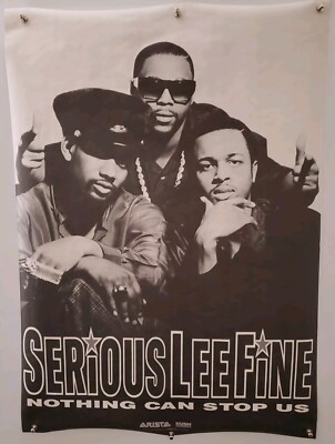 Serious Lee Fine Nothing Can Stop Us Poster Original 1989 Arista Rap Hip Hop 