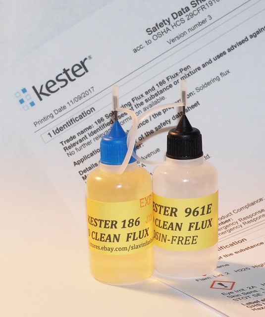 60 ml. COMBO KESTER 961E + KESTER 186 Soldering Lead Free Flux NO CLEAN