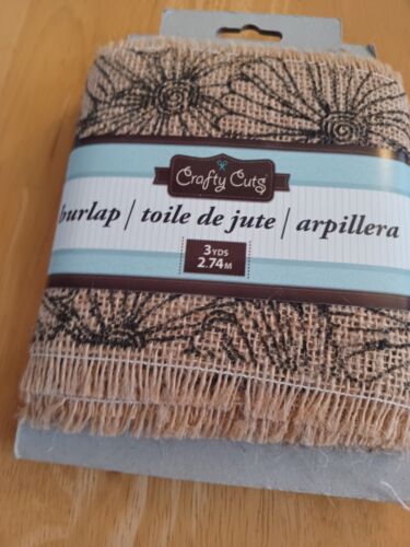 New Burlap Ribbon Crafty Cuts With Floral Designs