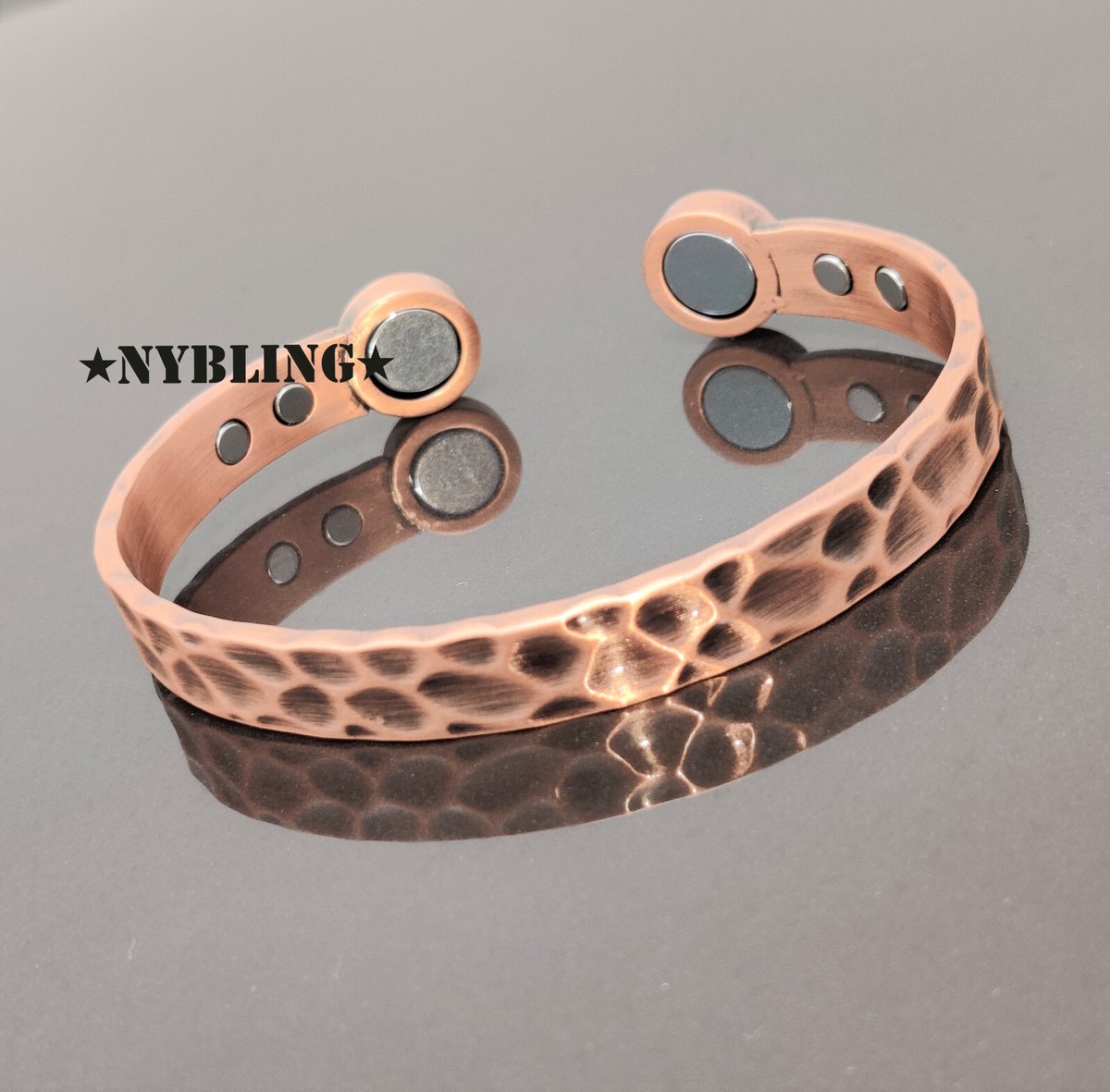 Textured Copper Magnetic Bracelet - Small Textured Copper Magnetic Bracelet - Small