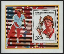 Rep. Centrafricana 1988 - Michel n. blocco 434 A ** - MNH - Boris Becker