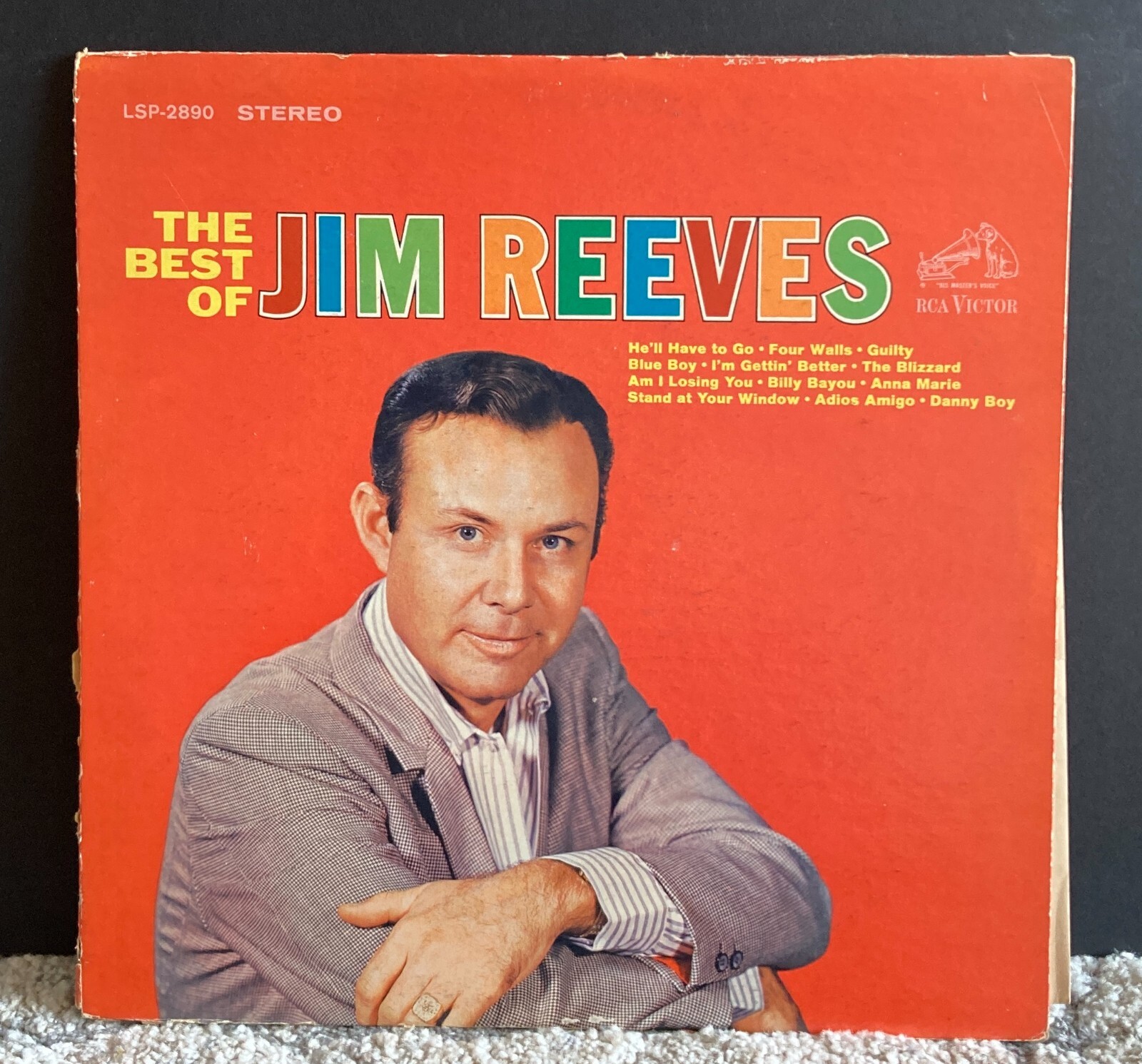 The Best of Jim Reeves  1964 LP  RCA Victor  LSP 2890  Folk, Country   VG+